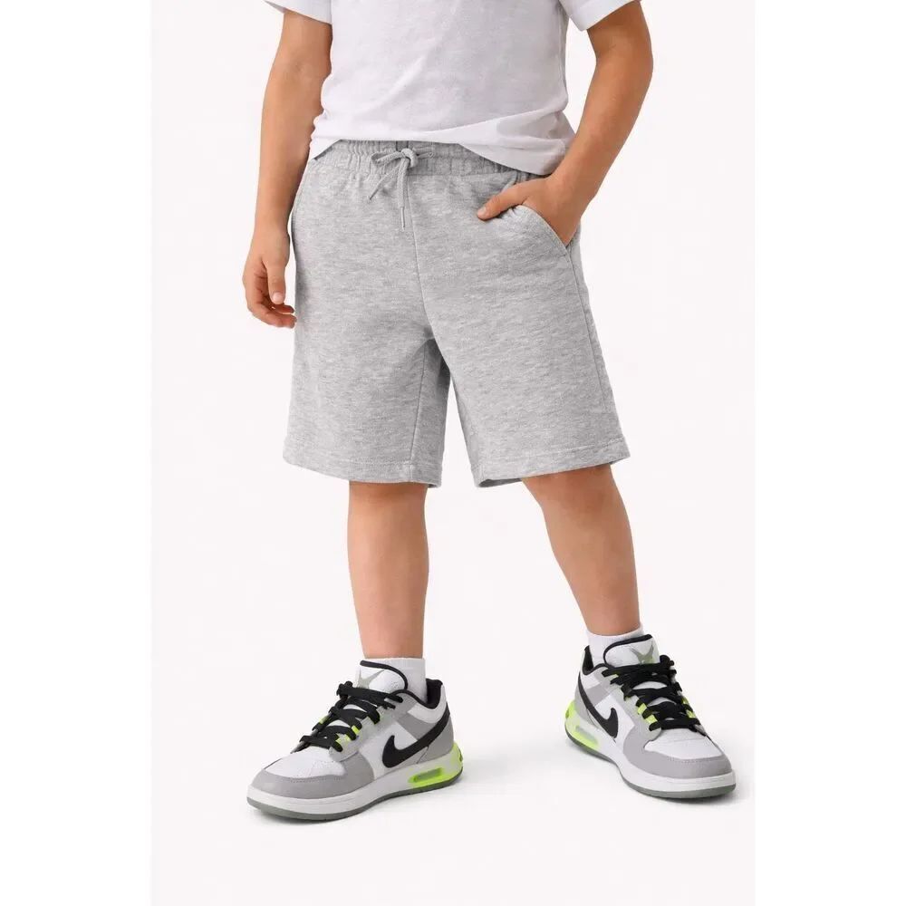 H&M Boys Gray Sweat Shorts Elastic Waist Drawstring Size 6X Athleisure